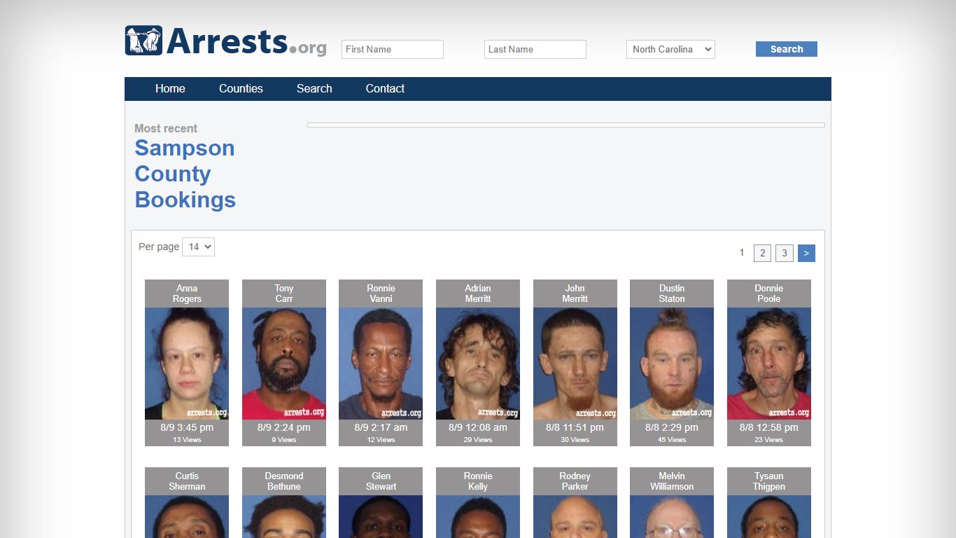 Sampson County Arrests and Inmate Search
